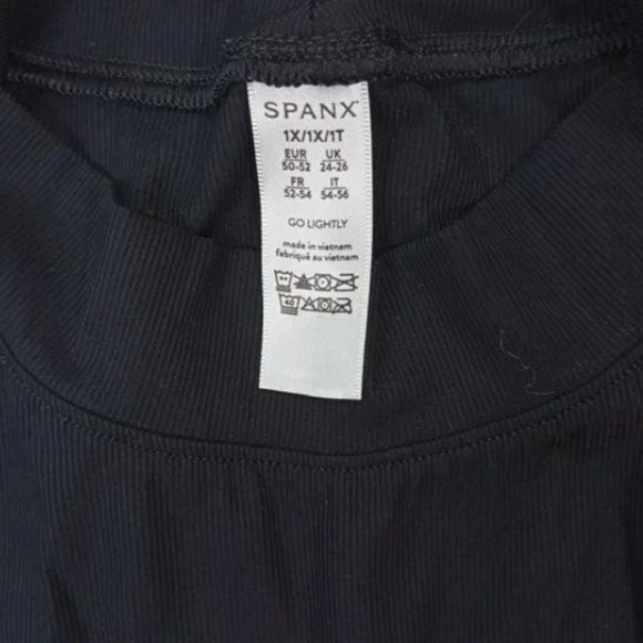 Spanx NWT Women's Very Black GO LIGHTLY Cropped Tank Top, Size 1X - Picture 7 of 9